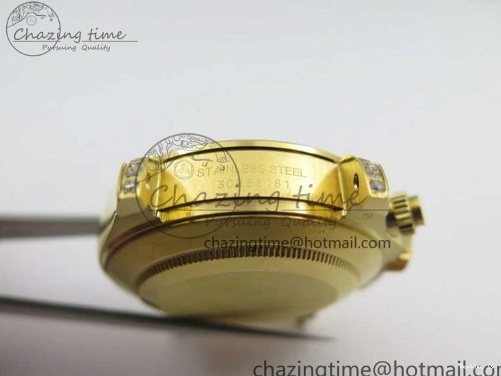 0109 Daytona 116589RBOW YG Rainbow Crystal BLF Best Edition Black Dial on YG Bracelet A SmoothTexture 3175